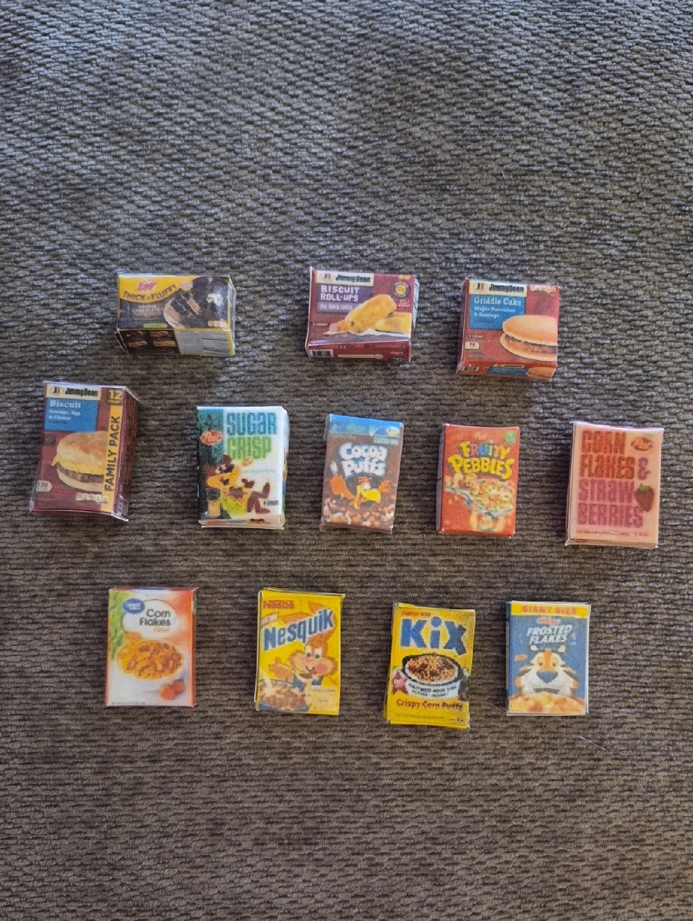 Miniature Cereal Box Lot - Assorted Brands & Colors